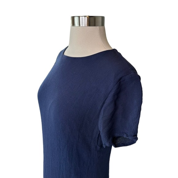 Lulus Sheath Dress Womens Knee Length Short Sleeve Lightweight Blue Large - Picture 10 of 13